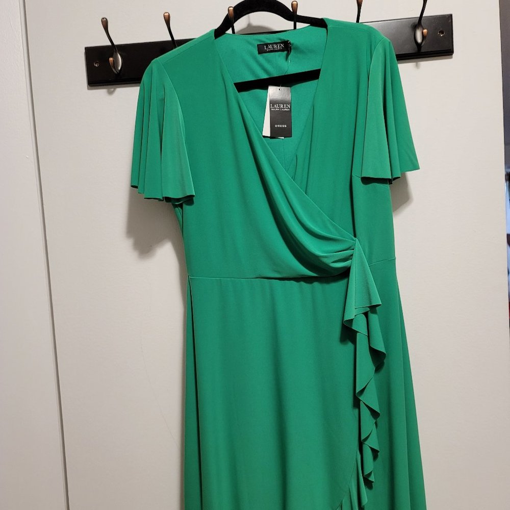Ralph Lauren Dress, Kelly Green, Size 12P, New w/tags